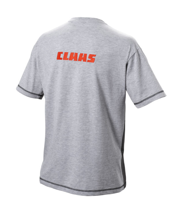 T-Shirt de travail gris clair pour homme de la marque CLAAS chez JF-AGRI à Schlierbach