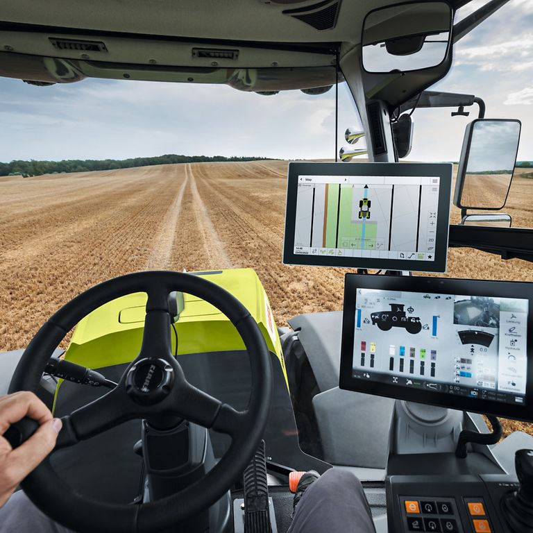 technologie embarquée claas tracteur intérieur