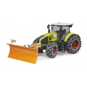 claas arion 950 avec chaines et lame de deneigement bruder