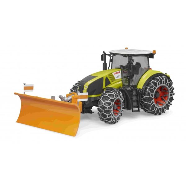 claas arion 950 avec chaines et lame de deneigement bruder