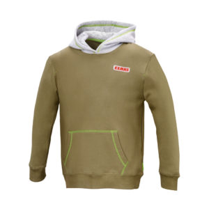 sweat shirt à capuche claas enfant olive jf agri schlierbach