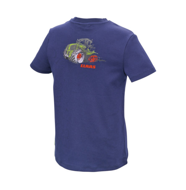 t-shirt bleu enfant claas tracteur imprimé jf agri schlierbach