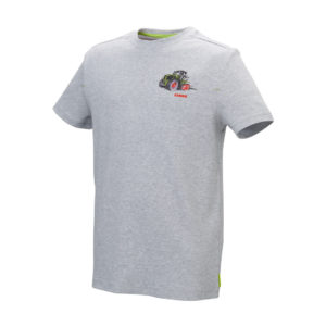 t-shirt gris enfant claas tracteur imprimé jf agri schlierbach
